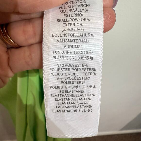 Aidan by Aidan Mattox Lime Green Tie Front Bodice Maxi Gown Sz 6 NWT - Picture 6 of 14